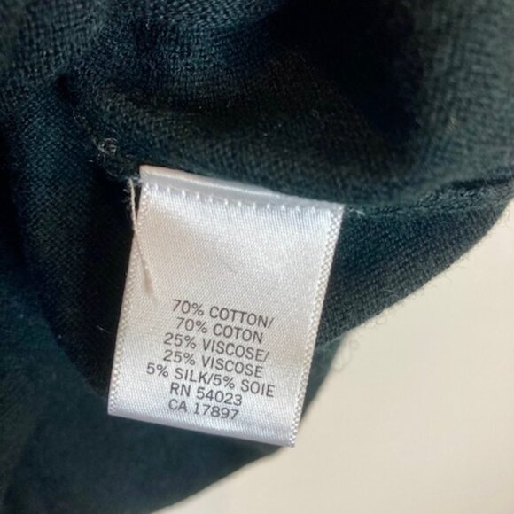 Banana Republic Black Classic Crossover Ruffle Sweater - Size S - Picture 5 of 7